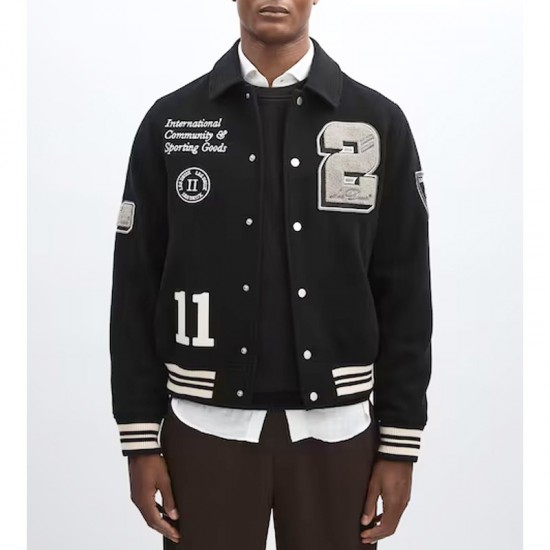 Patty Mills NYC Black Varsity Jacket