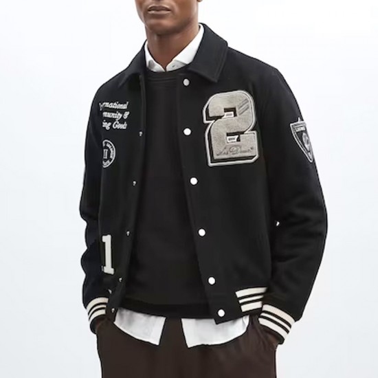 Patty Mills NYC Black Varsity Jacket