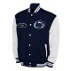 Penn State Nittany Lions Fleece Navy and White Varsity Jacket
