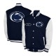Penn State Nittany Lions Fleece Navy and White Varsity Jacket
