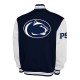 Penn State Nittany Lions Fleece Navy and White Varsity Jacket