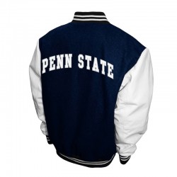 Penn State Nittany Lions Graduate Navy and White Varsity Jacket
