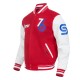 Philadelphia 76ers 2024/25 City Edition Chenille Red Varsity Jacket