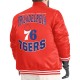 Philadelphia 76ers Adaptive Bold Logo Varsity Satin Jacket