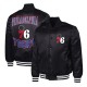 Philadelphia 76ers Adaptive Bold Logo Varsity Satin Jacket