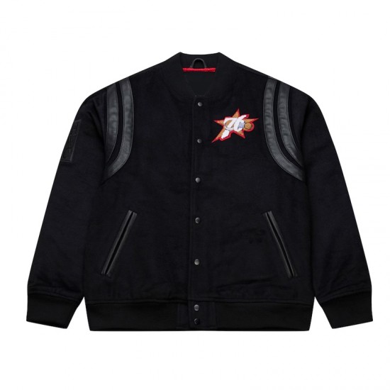 Philadelphia 76ers Nights Walk The Tunnel Black Varsity Jacket