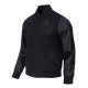 Philadelphia 76ers Triple Black Varsity Jacket Wool and Leather Philadelphia 76ers Triple Black Varsity Jacket Wool and Leather