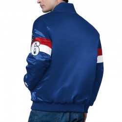 Philadelphia 76ers Triple Option Varsity Satin Jacket