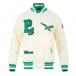 Philadelphia Eagles Best of Classic Rib Satin Jacket Philadelphia Eagles Best of Classic Rib Satin Jacket