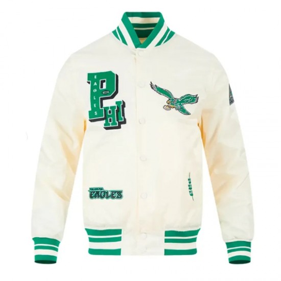Philadelphia Eagles Best of Classic Rib Satin Jacket Philadelphia Eagles Best of Classic Rib Satin Jacket