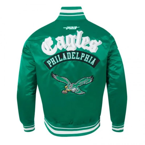 Philadelphia Eagles Best of Classic Rib Satin Jacket Philadelphia Eagles Best of Classic Rib Satin Jacket