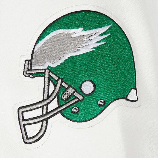 Philadelphia Eagles Best Of Men's Leather Varsity Jacket Black/White