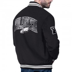 Philadelphia Eagles Blackout Corduroy Varsity Jacket