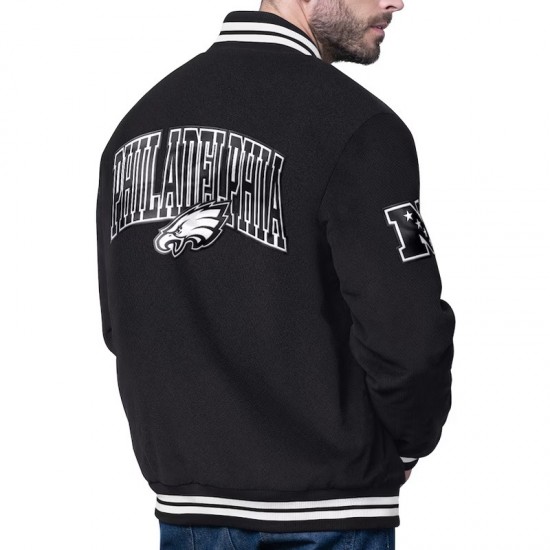 Philadelphia Eagles Blackout Corduroy Varsity Jacket