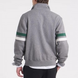 Philadelphia Eagles Heather Gray Striped Fleece Jacket Philadelphia Eagles Heather Gray Striped Fleece Jacket