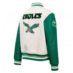 Philadelphia Eagles Mary Kate Morrissey Varsity Jacket Philadelphia Eagles Mary Kate Morrissey Varsity Jacket
