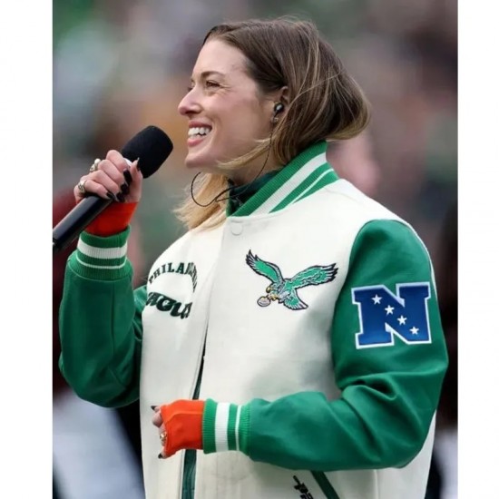 Philadelphia Eagles Mary Kate Morrissey Varsity Jacket Philadelphia Eagles Mary Kate Morrissey Varsity Jacket