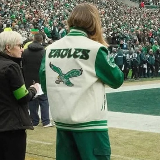 Philadelphia Eagles Mary Kate Morrissey Varsity Jacket Philadelphia Eagles Mary Kate Morrissey Varsity Jacket