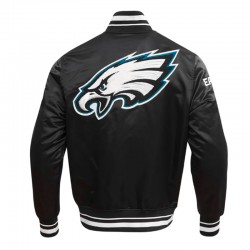 Philadelphia Eagles Mashup Classic Rib Satin Jacket Philadelphia Eagles Mashup Classic Rib Satin Jacket