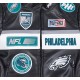 Philadelphia Eagles Men's Black/White Moto Jacket