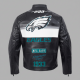 Philadelphia Eagles Men's Black/White Moto Jacket