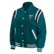 Philadelphia Eagles Midnight Green Lightweight Varsity Satin Jacket