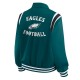 Philadelphia Eagles Midnight Green Lightweight Varsity Satin Jacket