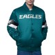 Philadelphia Eagles Triple Option Varsity Satin Jacket