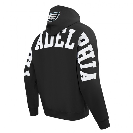 Philadelphia Eagles Wingspan Men's Drop Shoulder Fleece Pullover Hoodie