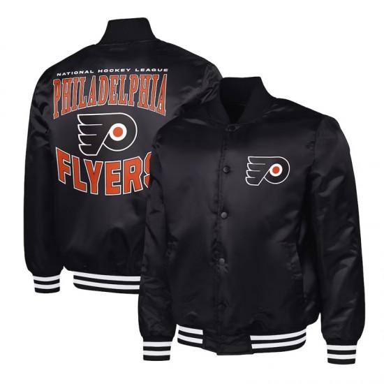 Philadelphia Flyers Adaptive Bold Logo Varsity Satin Jacket