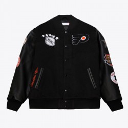 Philadelphia Flyers Black Out Team Logo Varsity Jacket