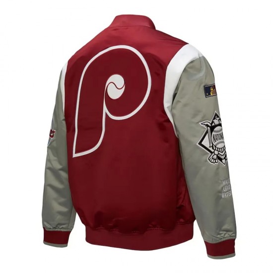 Philadelphia Phillies Cooperstown Team Origins Satin Jacket Philadelphia Phillies Cooperstown Team Origins Satin Jacket