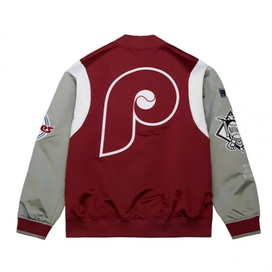 Philadelphia Phillies Cooperstown Team Origins Satin Jacket Philadelphia Phillies Cooperstown Team Origins Satin Jacket