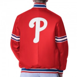 Philadelphia Phillies Red Varsity Leather Jacket
