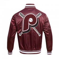 Philadelphia Phillies Retro Mashup Classic Rib Satin Jacket