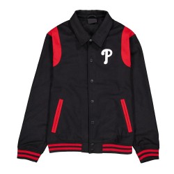 Philadelphia Phillies Sport Night Teddy Varsity Jacket Philadelphia Phillies Sport Night Teddy Varsity Jacket