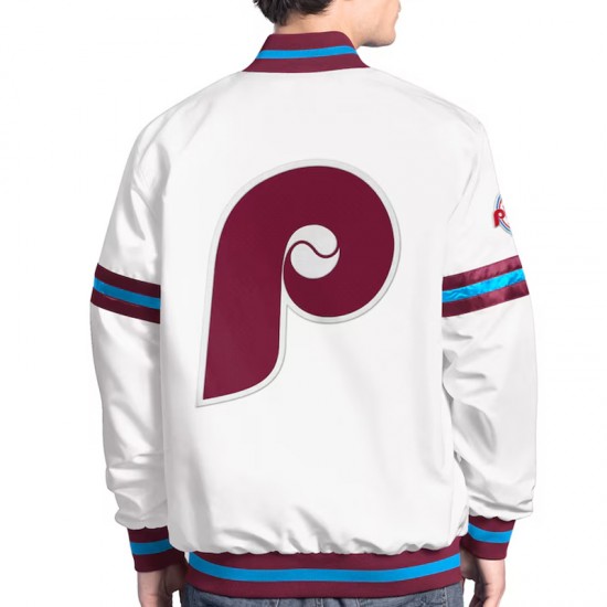 Philadelphia Phillies Varsity Scout Satin Jacket Philadelphia Phillies Varsity Scout Satin Jacket