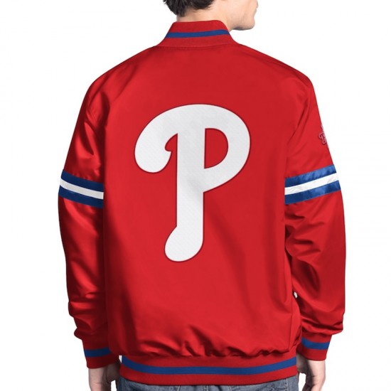 Philadelphia Phillies Varsity Scout Satin Jacket Philadelphia Phillies Varsity Scout Satin Jacket