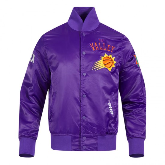 Phoenix Suns 2024/25 City Edition Chenille Purple Satin Jacket Phoenix Suns 2024/25 City Edition Chenille Purple Satin Jacket