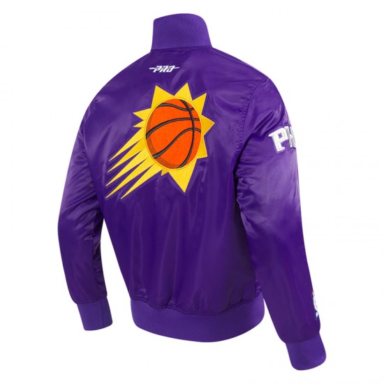 Phoenix Suns 2024/25 City Edition Chenille Purple Satin Jacket Phoenix Suns 2024/25 City Edition Chenille Purple Satin Jacket