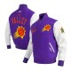 Phoenix Suns 2024/25 City Edition Chenille Purple Wool Varsity Jacket Phoenix Suns 2024/25 City Edition Chenille Purple Wool Varsity Jacket