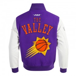 Phoenix Suns 2024/25 City Edition Chenille Purple Wool Varsity Jacket
