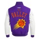 Phoenix Suns 2024/25 City Edition Chenille Purple Wool Varsity Jacket Phoenix Suns 2024/25 City Edition Chenille Purple Wool Varsity Jacket