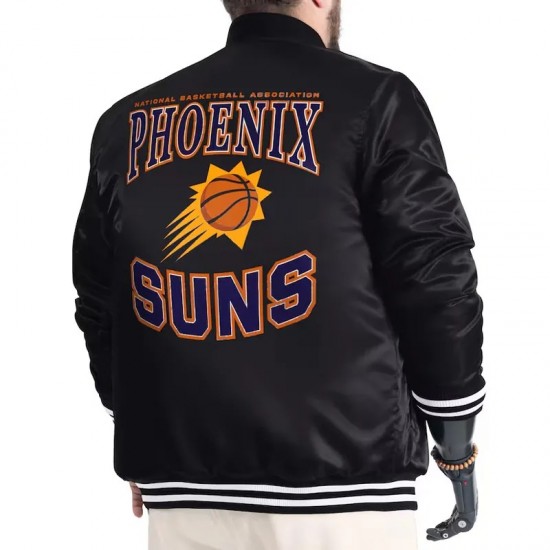 Phoenix Suns Adaptive Bold Logo Varsity Satin Jacket