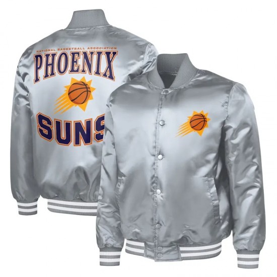 Phoenix Suns Adaptive Bold Logo Varsity Satin Jacket