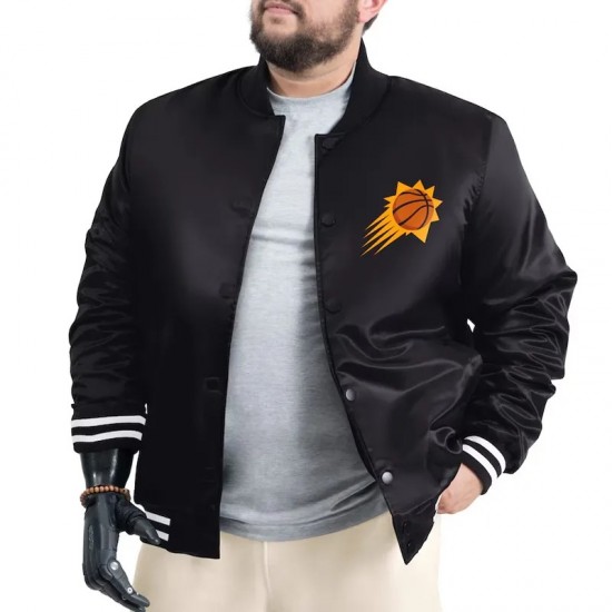Phoenix Suns Adaptive Bold Logo Varsity Satin Jacket Phoenix Suns Adaptive Bold Logo Varsity Satin Jacket