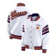 Phoenix Suns Snap Front White Fleece Jacket