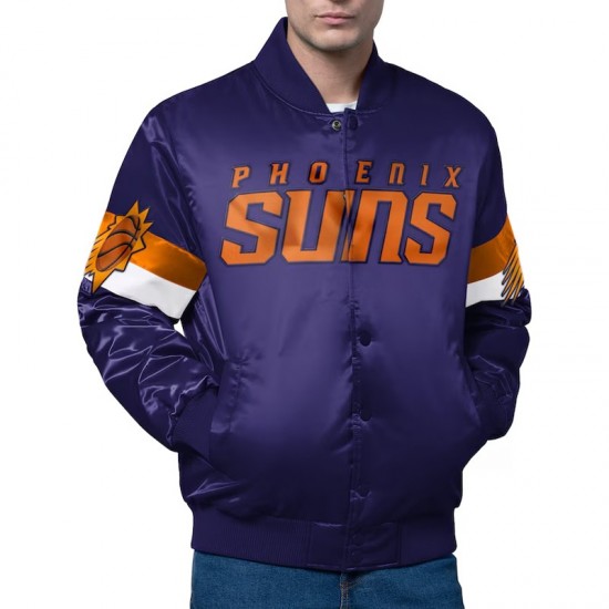 Phoenix Suns Triple Option Varsity Satin Jacket