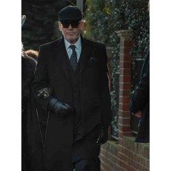 Pierce Brosnan MobLand Conrad Harrigan Black Coat
