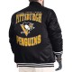 Pittsburgh Penguins Adaptive Bold Logo Varsity Satin Jacket